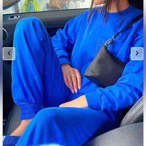 Frankie’s‎ Bikinis Frank Oversized Sweatpants Pacific Blue Size Medium